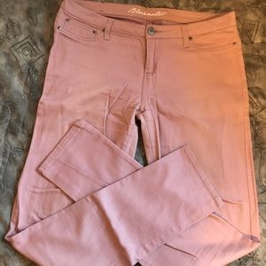 Baby pink/mauve skinny jeans